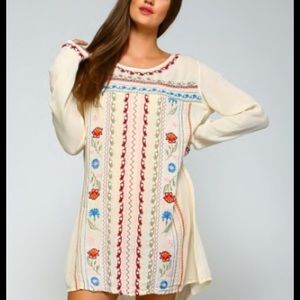 Cream embroidered tunic